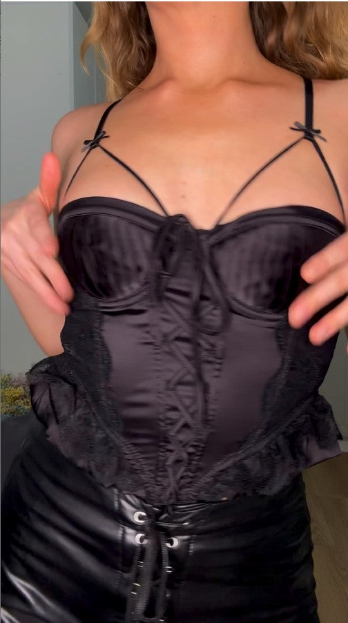Satin Black Corset